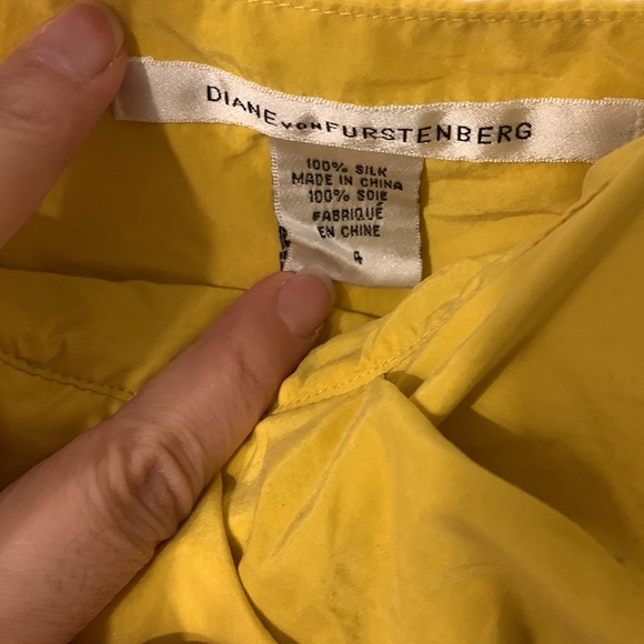 DVF Silk yellow top - Picture 2 of 5